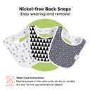 8-Pack Organic Baby Bibs for Boys, Girls - Soft Cotton Drooling and Teething Bibs for Baby Girl & Boy, Extra Absorbent, Easy to Clean & Put On for Toddler, Newborn, Infant 0-24 Months (Grayscape)