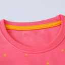 Toddler Girls Cotton Embroidery Applique Short Sleeve Dresses 2-7Y (Pink)