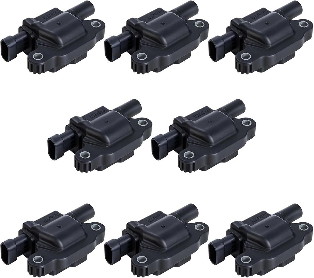 Ignition Coil Pack UF413 Replacement for Chevy 2007-13 Avalanche Silverado, for GMC Canyon 2008-13 Savana, for Buick Allure 2005-07 Rainier, for Cadillac 2009-18 CTS 5.3L 6.0L Set of 8