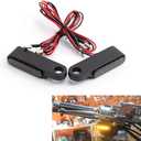 Evomosa Motorcycle Mini LED Turn Signal Light 8mm Indicator Blinker Light Flasher Lamp,turn signal kit,motorcycle accessories (black)