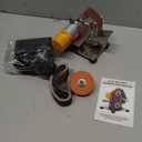 Mini Electric Belt-Sander Knife-Sharpener Sanding Machine - Small Bench Grinder Kit 7 Speed Adjustable Power Polisher DIY Polishing Grinding Tool For Knife Making, Wood Metal Working, Handcraft