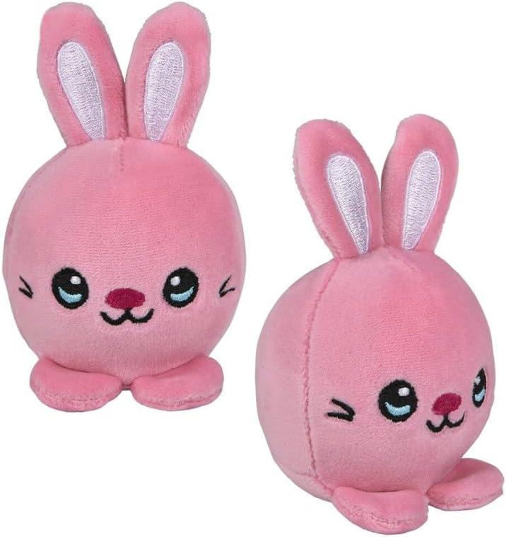 3" Tumble Tykes Round Animal Plush Tossing Toy That Lands Upright, 2 Count - Penguin, Tiger, Giraffe, Cat, Dog, Bunny, Elephant, or Panda (Bunny)