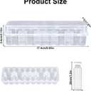 24-Slot Peptide Vials Refrigerator Storage Holder, 3ml Peptide Vial Fridge Organizer Protector Case Insulin Vial Storage Box for Fridge, Sugar-Conscious People Organizer Solution (Clear)