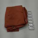 Terracotta Linen Shower Curtain for Bathroom Cream Boho Farmhouse Shower Curtains Natural Aesthetic Bath Decor Weighted Cloth Fabric Linen Textured Bath Curtain Liner with Hooks Set, Red, 72 x 72