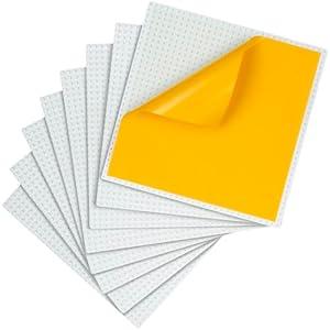 MIMAX Peel-and-Stick Baseplates 8PCS (10"x10"), Toy Building Brick Blocks Base Plates, Self Adhesive Baseplate for All Major Brands, Build On Table Wall (White)