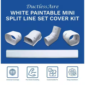4 in. x 14 ft. Cover Kit for Air Conditioner and Heat Pump Line Sets - Ductless Mini Split or Central