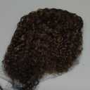 Short Curly Wigs for Black Women Chocolate Brown Mix Medium Aubur natural Looking Kinky Curly Human Hair Wigs for Mature Women 4/30 Color No Lace Glueless Shake and Go Short Wig for Women, WIG 4/30