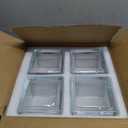 4 Pack Square Glass Vase 6" x 6" x 6", Clear Flower Vase for Centerpieces,Plant Terrarium, Floating Candle Holder for Wedding Centerpieces, Office Decorations, Home Dcor, Parties and Events