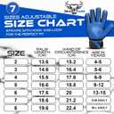 BEAST RAGE Soccer Goalkeeper Gloves for Kids Boys Youth,Soccer Goalie Gloves 4MM Anti-Slip Latex Palm Double Wrist Support,All Weather Football Gloves (Size 3 Suitable for 5-6 Years Old, Blue)