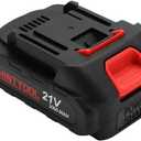 21v Lithium Battery - 2.0 Ah Battery with Charger Adapter Led Indicator Compatible with Leaf Blower and Cordless Tiller