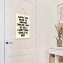 CGBHW Funny Inspirational Classroom Poster Hanger Frame, Motivational Growth Reminders Mental Health Sorry For Being So Anxious Earlier Posters Wall Art Hanging Decor for Classroom Playroom Kids Room