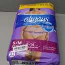 Always Discreet Adult Incontinence Underwear for Women and Postpartum Underwear, Small/Medium, Up to 100% Bladder Leak Protection, 32 Count