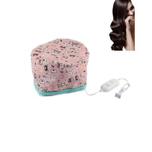 Hair Steamer Cap for Deep Conditioning, 3 Heat Settings Heat Cap for Natural Curly Hair Care, Detachable Liner Conditioning Cap with Silicone Layer and Elastic Cord, Reusable Steam Cap for Women