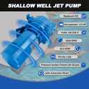 J5S Shallow Well Jet Pump Compatible with Goulds J5S, 1/2 HP Heavy-Duty Cast Iron Self-Priming Water Pump for Home Supply, Villa & Booster Water Supply Systems, 115/230V, 3500 RPM, 60 HZ, 16.5 GPM