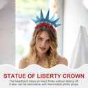 Amosfun Statue of Liberty Crown Headband Lightweight Party Hair Accessories for Independence Day Celebration Photo Props