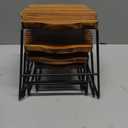 ZENFUN 4 Piece Wood Buffet Risers, Dessert Table Risers Food Display Riser, Pizza Pan Riser, Cupcake Stand & Wood Display Risers, Nesting Food Platter and Plate Holder