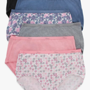 Hanes Women's Brief Panties Pack, Classic Cotton Brief Underwear, 6-pack (Retired, Colors May Vary), Size 10/3XL