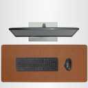 DAREhue - Genuine Leather Desk Mat - L (27.6x11.8 in) or XL (35.4x15.7 in) (Toffee Brown, XL (35.4x15.7 in))