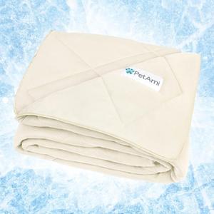 PetAmi Premium Cooling Dog Blanket | Lightweight Fluffy Pet Throw Blanket Bed Cover for Dogs, Cat, Puppies | Pet Blanket Furniture Protector Couch Sofa | Reversible Fuzzy Cozy | 40x60, Beige Latte