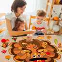 Large Fall Thanksgiving Felt Craft Kit for Kids DIY Turkey Felt Set with Detachable Fall Maple Leaves Squirrel Pine Cones Corns Classroom Craft for Kids
