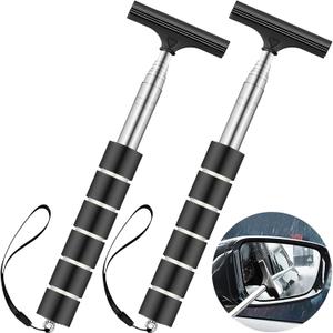 2 Pcs Side Mirror Squeegee, Retractable Car Wiper, Portable Cleaning Tool for Rainy Foggy Weather, Universal Accessories