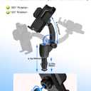Cigarette Lighter Phone Holder Car Mount Charger [Dual USB Fast Charging] Car Cigarette Lighter Socket Phone Mount with Adjustable Arm, Car Phone Holder Charger for iPhone 16 Pro, Galaxy S24