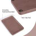 Karibiber Marble Vanity Tray, 11.8in Sandstone Bathroom Kitchen Tray for Countertop, Decorative Dresser Organizer, Perfume Storage, Jewelry Holder, Brown Stone Gift for Man