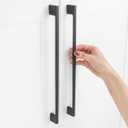 1 Pack 11-5/16 Inch Hole Centers, Matte Black Cabinet Pulls Black Cabinet Handles Black Kitchen Hardware for Cabinets ZP2205 Drawer Bedroom Dresser Bathroom Vanity Cupboard Closet