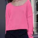 Ugerlov Women's Lightweight Cashmere Fall Sweater Long Sleeve Crewneck Knit Pullover Tops Casual Outfit Fashion 2024 (Pink)