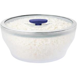 Anyday 12-Cup Microwave Rice Cooker Bowl with Lid  Microwavable Safe Glass Cookware for Rice, Grains & Vegetable Steaming - BPA Plastic Free, Steaming & Even Reheating | Stackable Airtight Container (Blueberry)