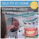 Easy Denture: Boil-&-Bite Functional Denture, Self-fit at Home in Mins, Adjusts for Narrow or Wide Arches, Long-term or temporary Solution, Eat, Drink and Smile Confidently, Small/Medium Denture Set