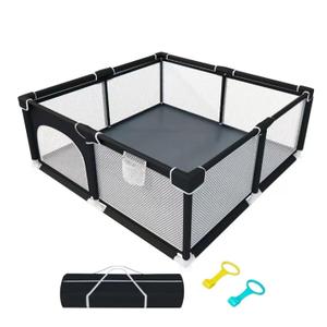 TOMBOSS 50x50 Baby Playpen, Portable Play Yard for Toddlers 1-3, Breathable Mesh Playard, Indoor & Outdoor Play Fence with Pull Rings, Sturdy Activity Pen