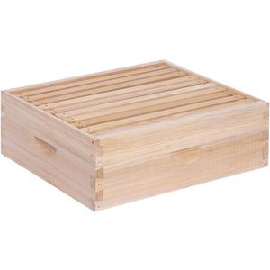 10 Frame Medium Super Beehive Box,Langstoth Super Honey Bee Hive Box, Include Beehive Frames and Waxed Foundations