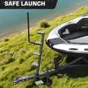 Autoholic Boat Trailer Step 5 Step with Handle Non-Slip Step Fit for Trailer Tongue Safer Easier for People of All Ages Board Boat Trailer Stability Reduce Slip Glow in Dark Climbing Assist