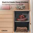 7 Pack Closet Organizers Bins, 2 Sizes Closet Shelf Organizer with Handles - Fabric Home Organization and Storage Baskets for Organizing Clothes Toys Blanket Towel Purse (Grey)