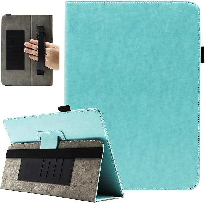 Universal 10 Inch Tablet Case, Universal 10.1 Inch Tablet Case, Viclowlpfe Protective Folio Stand Android Case for 9.6-11 Inch Tablet with Hand Strap and Cards Slots, Mint 
