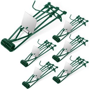 Mole Gopher Trap Outdoor Metal Tactical Rat Vole Traps, Outdoor Reusable Gopher Killer Keep Moles Out of Yard Lawn Garden, Pack of 6, Green