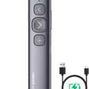 Norwii N95 Presentation Clicker, PowerPoint Clicker for Presentation Remote, Rechargeable Wireless Presenter Pointer, Slide Advancer for PC/Laptop/e-Book in Classroom, Auditorium, Church (Green,USB-A)