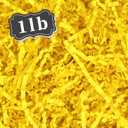 ZEBMOON 1 LB Yellow Crinkle Cut Paper Shred Filler Great for Gift Wrapping, Basket Filling, Birthday, Wedding, Halloween, Thanksgiving, Christmas Day, New Year Party Decorations Filling Supplies