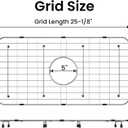 Sink Grid 25-1/8" x 12-7/8",Sink Protector Grid, Centered Drain with Corner Radius 1-1/2"