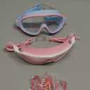 Rantizon Swim Goggles 2 Pack, Wide View Anti Fog&UV Swimming Goggles for Audlt, No Leaking Swim Glasses for Men Women Kids (Blue & Blue Pink)