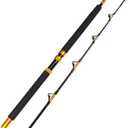 Fiblink 1-Piece Saltwater Offshore Heavy Trolling Rod Big Game Roller Rod Conventional Boat Fishing Pole (5 Feet 6 Inch, 30-50 lb/50-80 lb/80-120 lb) (2-Piece, 5 Feet 6 Inch)