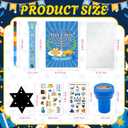 Pecopcock Winter Wonderland Party Favors Set with Snowflake Wands, Stamps, Pencils, Teen Party Supplies and Decorations (Hanukkah party-96)