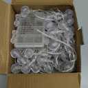 Metaku Globe Fairy Lights Battery Operated 33ft 80LED String Lights with Remote Waterproof Indoor Outdoor Hanging Decorative Christmas Lights for Home Party Patio Garden Wedding (Warm White)