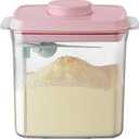 Ankou Formula Container - 1700ml Airtight Formula Dispenser One Button Handy Milk Powder Container BPA-Free Storage Containers with Scoop and Scraper Transparent 730g
