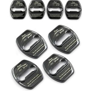 Stainless Steel Metal Car Door Striker Lock Latches Protector Cover Dress up Accessories (Pack of 4) Compatible with Hyundai, Compatible with Kia Vehicles (Black)