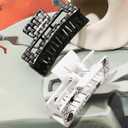 3PCS Halloween Hair Claw Clip Large Square Hollowed Shark Claw Clips for Thick Thin Hair Spider Web Pumpkin Ghost Skull Design Hair Clips Exquisite Matte Halloween Hair Accessories for Women Girls