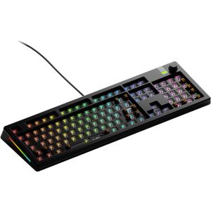 Glorious Gaming - GMMK 3 PRO Barebones Custom Keyboard Kit w/Knob, Custom Modular Aluminum Body & Gasket System, Hotswappable 100% Keyboard, Sound Dampening Foam, Aluminum Switch Plate ANSI (Black) (Full Size)