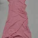 PRETTYGARDEN Women's 2025 Summer Formal Maxi Dresses Sleeveless One Shoulder Bodycon Ruched Mesh Wedding Guest Cocktail Dress (Large, Pink)