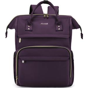 LOVEVOOK College Laptop Backpack, 15.6 Inch Travel Backpack for College, Waterproof Work Backpack Woman for Teacher Nurse Anti-theft Travel Back Pack, Gifts for Women,Dark Purple